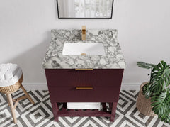 Catalina 30 in W x 22 in D Free Standing Reeded Single Sink Bathroom Vanity - photo 18