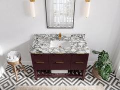 Catalina 48 in W x 22 in D Free Standing Reeded Single Sink Bathroom Vanity - photo 24