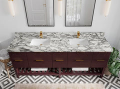 Catalina 84 in W x 22 in D Free Standing Reeded Double Sink Bathroom Vanity - photo 23