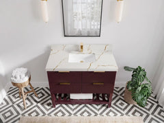 Catalina 42 in W x 22 in D Free Standing Reeded Single Sink Bathroom Vanity - photo 29