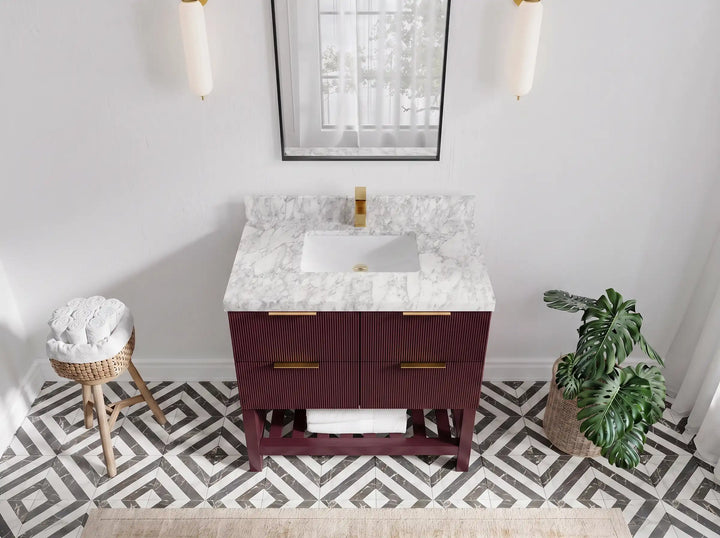 Catalina 36 in. W x 22 in. D Center Sink Bathroom Vanity - photo 7