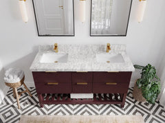 Catalina 60 in W x 22 in D Free Standing Reeded Double Sink Bathroom Vanity - photo 6