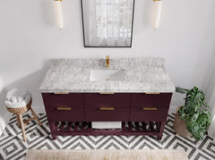 Catalina 60 in W x 22 in D Free Standing Reeded Single Sink Bathroom Vanity - photo 11