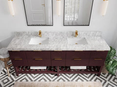 Catalina 84 in W x 22 in D Free Standing Reeded Double Sink Bathroom Vanity - photo 41