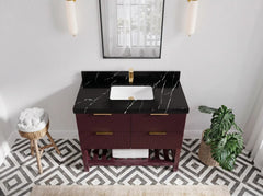 Catalina 42 in W x 22 in D Free Standing Reeded Single Sink Bathroom Vanity - photo 5