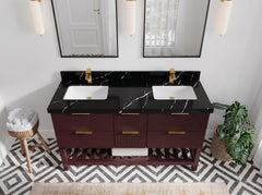 Catalina 60 in W x 22 in D Free Standing Reeded Double Sink Bathroom Vanity - photo 8