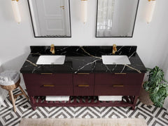Catalina 72 in W x 22 in D Free Standing Reeded Double Sink Bathroom Vanity - photo 6
