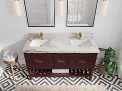 Catalina 60 in W x 22 in D Free Standing Reeded Double Sink Bathroom Vanity - photo 9