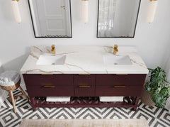 Catalina 72 in W x 22 in D Free Standing Reeded Double Sink Bathroom Vanity - photo 7