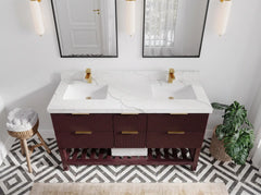 Catalina 60 in W x 22 in D Free Standing Reeded Double Sink Bathroom Vanity - photo 11