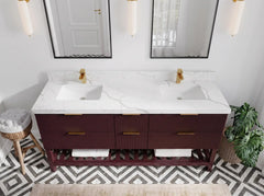 Catalina 72 in W x 22 in D Free Standing Reeded Double Sink Bathroom Vanity - photo 8