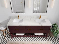 Catalina 72 in W x 22 in D Free Standing Reeded Double Sink Bathroom Vanity - photo 9