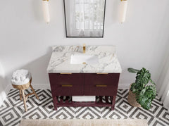 Catalina 42 in W x 22 in D Free Standing Reeded Single Sink Bathroom Vanity - photo 27