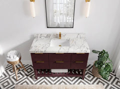 Catalina 48 in W x 22 in D Free Standing Reeded Single Sink Bathroom Vanity - photo 5