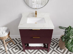 Catalina 30 in W x 22 in D Free Standing Reeded Single Sink Bathroom Vanity - photo 8