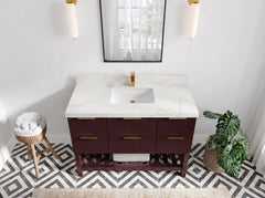 Catalina 48 in W x 22 in D Free Standing Reeded Single Sink Bathroom Vanity - photo 10