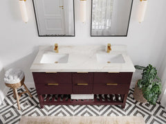 Catalina 60 in W x 22 in D Free Standing Reeded Double Sink Bathroom Vanity - photo 13