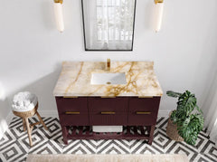 Catalina 48 in W x 22 in D Free Standing Reeded Single Sink Bathroom Vanity - photo 25