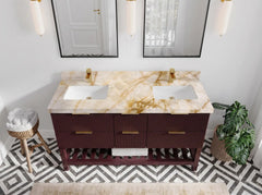 Catalina 60 in W x 22 in D Free Standing Reeded Double Sink Bathroom Vanity - photo 14