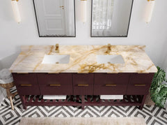 Catalina 84 in W x 22 in D Free Standing Reeded Double Sink Bathroom Vanity - photo 24