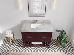 Catalina 42 in W x 22 in D Free Standing Reeded Single Sink Bathroom Vanity - photo 33