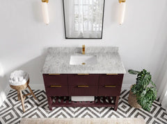Catalina 48 in W x 22 in D Free Standing Reeded Single Sink Bathroom Vanity - photo 34