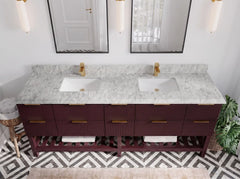 Catalina 84 in W x 22 in D Free Standing Reeded Double Sink Bathroom Vanity - photo 33