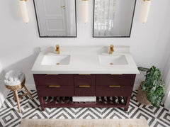 Catalina 60 in W x 22 in D Free Standing Reeded Double Sink Bathroom Vanity - photo 34