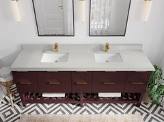 Catalina 84 in W x 22 in D Free Standing Reeded Double Sink Bathroom Vanity - photo 34