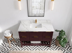 Catalina 48 in W x 22 in D Free Standing Reeded Single Sink Bathroom Vanity - photo 31