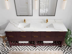 Catalina 84 in W x 22 in D Free Standing Reeded Double Sink Bathroom Vanity - photo 36