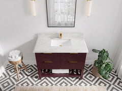 Catalina 42 in W x 22 in D Free Standing Reeded Single Sink Bathroom Vanity - photo 32
