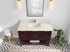 Catalina 48 in W x 22 in D Free Standing Reeded Single Sink Bathroom Vanity - photo 32