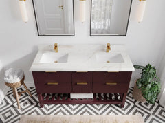 Catalina 60 in W x 22 in D Free Standing Reeded Double Sink Bathroom Vanity - photo 37