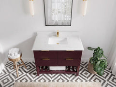 Catalina 42 in W x 22 in D Free Standing Reeded Single Sink Bathroom Vanity - photo 34