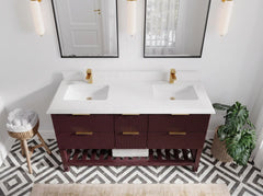 Catalina 60 in W x 22 in D Free Standing Reeded Double Sink Bathroom Vanity - photo 36