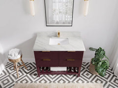 Catalina 42 in W x 22 in D Free Standing Reeded Single Sink Bathroom Vanity - photo 35