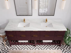 Catalina 84 in W x 22 in D Free Standing Reeded Double Sink Bathroom Vanity - photo 38