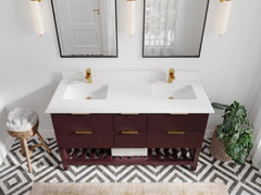 Catalina 60 in W x 22 in D Free Standing Reeded Double Sink Bathroom Vanity - photo 39