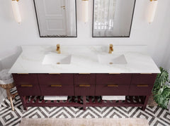 Catalina 84 in W x 22 in D Free Standing Reeded Double Sink Bathroom Vanity - photo 39
