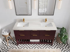 Catalina 60 in W x 22 in D Free Standing Reeded Double Sink Bathroom Vanity - photo 15