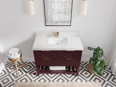 Catalina 42 in W x 22 in D Free Standing Reeded Single Sink Bathroom Vanity - photo 28