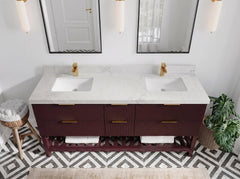 Catalina 72 in W x 22 in D Free Standing Reeded Double Sink Bathroom Vanity - photo 13