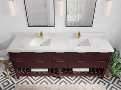 Catalina 84 in W x 22 in D Free Standing Reeded Double Sink Bathroom Vanity - photo 40