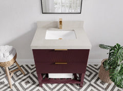 Catalina 30 in W x 22 in D Free Standing Reeded Single Sink Bathroom Vanity - photo 12