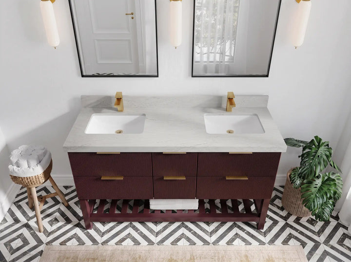 Catalina 60 in W x 22 in D Free Standing Reeded Double Sink Bathroom Vanity - photo 19