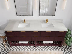 Catalina 84 in W x 22 in D Free Standing Reeded Double Sink Bathroom Vanity - photo 26