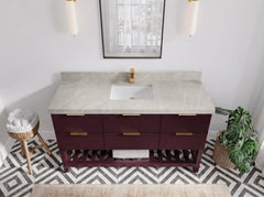 Catalina 60 in W x 22 in D Free Standing Reeded Single Sink Bathroom Vanity - photo 14
