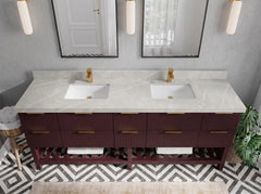 Catalina 84 in W x 22 in D Free Standing Reeded Double Sink Bathroom Vanity - photo 13