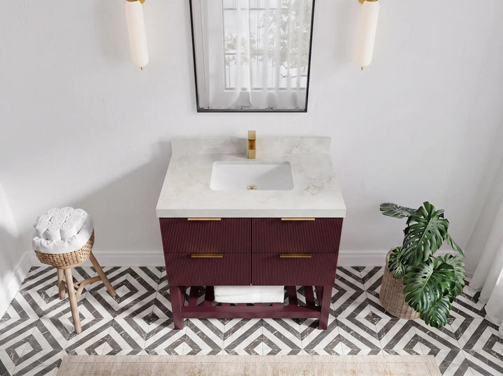 Catalina 36 in. W x 22 in. D Center Sink Bathroom Vanity - photo 18